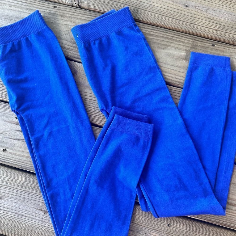 Zenara women’s blue stretch leggings size S-M